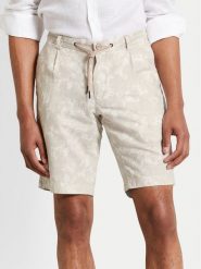 Bugatti Szorty materiałowe 1949 56416A Beżowy Slim Fit. Brązowe szorty męskie Bugatti, m, bez wzorów, z bawełny. Za 209.99 zł.