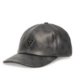 Czapka z daszkiem Guess. Szare czapki i kapelusze damskie Guess, z aplikacjami. Za 199.99 zł.