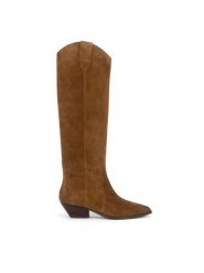 Badura Kowbojki V365-206 Brązowy. Brązowe kozaki damskie Badura, ze skóry, bez obcasa, na słupku. Za 549.99 zł.