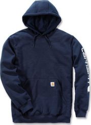Carhartt Bluza Carhartt Midweight Signature Logo New Navy. Niebieskie bluzy męskie Carhartt, m, bez wzorów, bez kaptura. Za 265.11 zł.