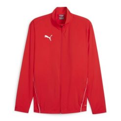 Kurtka prezentacyjna Puma teamGOAL Sideline. Czerwone kurtki sportowe męskie Puma, xl, bez wzorów, z materiału. Za 200.29 zł.