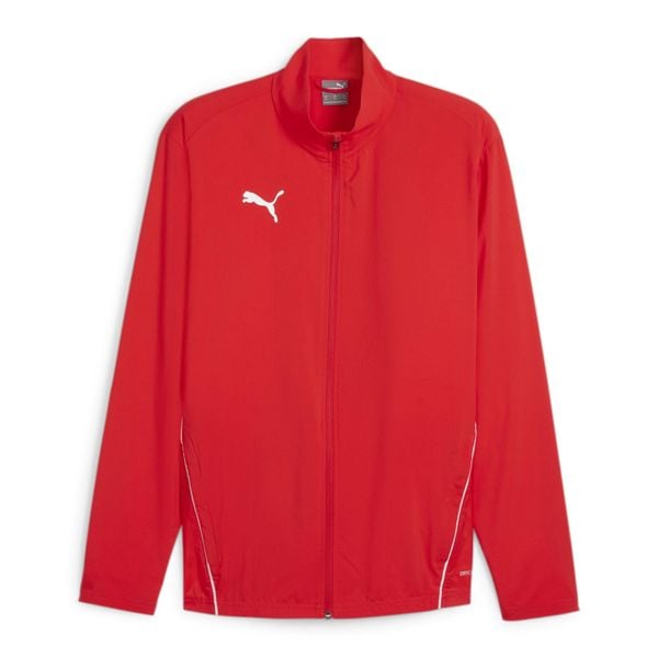 Kurtka prezentacyjna Puma teamGOAL Sideline. Czerwone kurtki sportowe męskie Puma, xl, bez wzorów, z materiału. Za 200.29 zł.