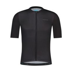 Koszulka z krótkim rękawem ARIA, czarna. Czarne buty sportowe męskie Shimano, bez zapięcia, rowerowe. W wyprzedaży za 358.40 zł.