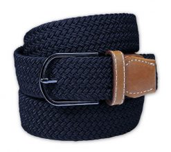Ciemny Granatowy Elastyczny Męski Pasek do Spodni, Pleciony, Casual -ALTIES- Parciany, Jednokolorowy. Niebieskie paski damskie Alties, bez wzorów, z elastanu, casualowe. Za 59.00 zł.