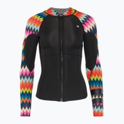 Kurtka neoprenowa damska Hurley Advant 1/1 mm. Czarne kurtki damskie Hurley, bez wzorów, z materiału, bez kaptura, żeglarskie. Za 339.99 zł.