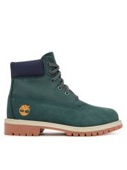 Timberland Trapery Premium 6-Inch Waterproof TB0A6BETEO61 Khaki. Brązowe buty zimowe chłopięce Timberland, bez wzorów, z nubiku, bez zapięcia. Za 599.99 zł.