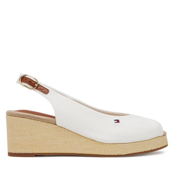 Espadryle Tommy Hilfiger. Białe sandały damskie Tommy Hilfiger, bez wzorów, bez obcasa, bez zapięcia. Za 199.99 zł.