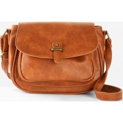 Torebka na ramię. Brązowe torby na ramię damskie bonprix, bez wzorów, ze skóry, eleganckie, bez dodatków. Za 109.99 zł.