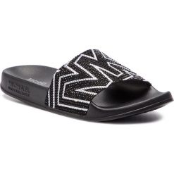Klapki MICHAEL MICHAEL KORS - Gilmore Slide 40R9GMFA1S Blk/Opticwht. Klapki damskie marki MICHAEL Michael Kors. Za 339.00 zł.