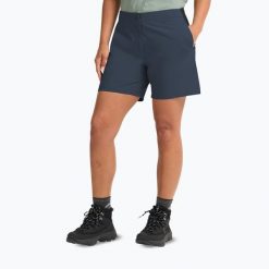 Spodenki trekkingowe damskie Jack Wolfskin Prelight Pulse. Niebieskie szorty damskie Jack Wolfskin, s, bez wzorów, z materiału. Za 249.99 zł.