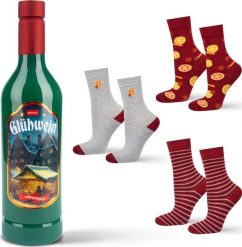 Soxo Damskie Skarpetki kolorowe SOXO GOOD STUFF | Grzaniec w butelce | prezent dla niej 4045. Skarpety damskie Soxo, bez wzorów. Za 76.98 zł.