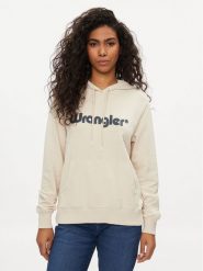 Wrangler Bluza 112350335 Écru Regular Fit. Bluzy damskie Wrangler, s, bez wzorów, z bawełny, bez kaptura. Za 189.99 zł.