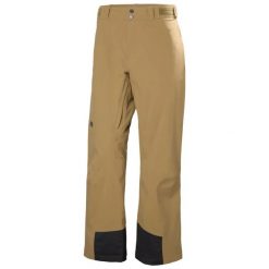 Spodnie narciarskie Helly Hansen Courchevel. Brązowe spodnie sportowe męskie Helly Hansen, m, bez wzorów, z elastanu, narciarskie, primaloft. Za 986.50 zł.