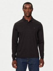 Tommy Hilfiger Polo MW0MW37317 Czarny Regular Fit. Czarne koszulki polo męskie Tommy Hilfiger, l, bez wzorów, z bawełny, bez ramiączek. Za 459.99 zł.