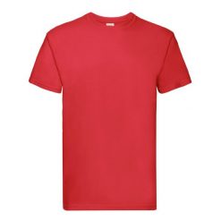 Męska Koszulka Super Premium. Czerwone koszulki sportowe męskie Fruit of the Loom, m, bez wzorów, bez kołnierzyka, bez ramiączek, trekkingowe. Za 33.99 zł.