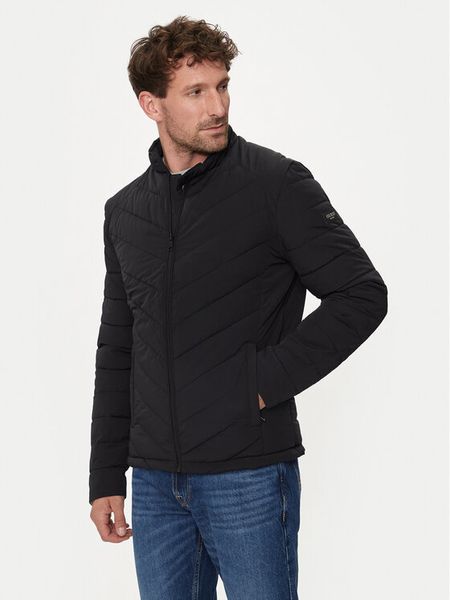 Guess Kurtka puchowa M4YL05 WG9O2 Czarny Regular Fit. Czarne kurtki męskie Guess, m, z aplikacjami, z puchu, bez kaptura. Za 609.99 zł.