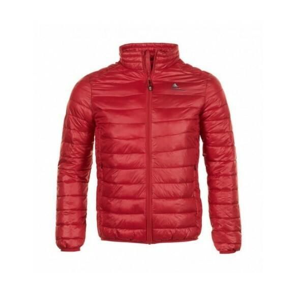 Cienka kurtka narciarska Peak Mountain Ceki. Czerwone kurtki męskie Peak Mountain, m, bez wzorów, z puchu, długie, bez kaptura, narciarskie. Za 255.00 zł.