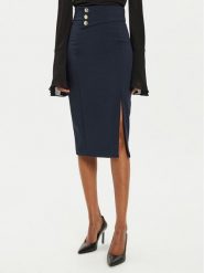 Rinascimento Spódnica midi CFC0119972003 Granatowy Slim Fit. Niebieskie spódnice damskie Rinascimento, l, bez wzorów, z syntetyku, midi. Za 419.99 zł.