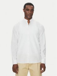 KARL LAGERFELD Koszula 605035 552627 Biały Regular Fit. Białe koszule męskie KARL LAGERFELD, m, bez wzorów, z bawełny, bez kołnierzyka, bez ramiączek. Za 399.99 zł.