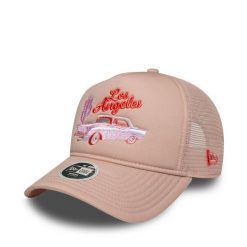 Czapka z daszkiem New Era. Czerwone czapki i kapelusze damskie New Era, bez wzorów. Za 119.99 zł.