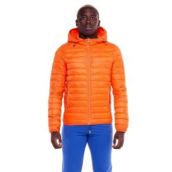 Męska kurtka z kapturem i zamkiem Basic. Brązowe kurtki męskie LEONE 1947 APPAREL, l, bez wzorów, z tkaniny, sportowe, z kapturem. Za 168.36 zł.