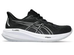 Buty do biegania damskie Asics Gel Cumulus. Czarne obuwie sportowe damskie Asics, bez wzorów, z materiału, do biegania. Za 694.70 zł.