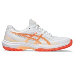 Damskie buty halowe Asics Court Hunter FF. Białe obuwie sportowe damskie Asics, bez wzorów, do siatkówki. Za 385.00 zł.
