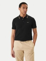 BOSS Polo Parlay 190 50494697 Czarny Regular Fit. Czarne koszulki polo męskie Boss, l, bez wzorów, z bawełny, bez ramiączek. Za 499.99 zł.