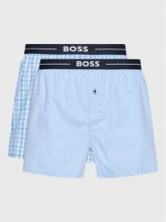 BOSS Komplet bokserek Nos 50480056 Błękitny. Niebieskie bokserki męskie Boss, m, bez wzorów, z bawełny. Za 209.99 zł.