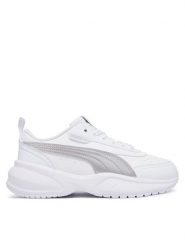 Puma Baleriny Cilia 2 Mode Metallic Glam 408272 02 Biały. Białe baleriny damskie Puma, bez wzorów, ze skóry, bez obcasa. Za 299.99 zł.
