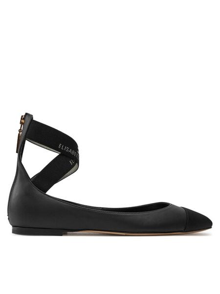 Elisabetta Franchi Baleriny SA-59C-46E2-V500 Czarny. Czarne baleriny damskie Elisabetta Franchi, bez wzorów, ze skóry, bez obcasa. Za 1,399.00 zł.