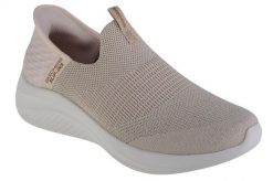 Buty sportowe Sneakersy damskie, Skechers Ultra Flex 3.0-Glitter Me Slip-Ins. Brązowe obuwie sportowe damskie Skechers, bez wzorów, z materiału, trekkingowe. Za 369.99 zł.