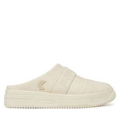 Klapki Karl Kani. Brązowe klapki damskie Karl Kani, bez wzorów, bez obcasa. Za 189.99 zł.