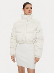Tommy Jeans Kurtka zimowa Satin DW0DW18292 Beżowy Regular Fit. Brązowe kurtki damskie Tommy Jeans, na zimę, m, bez wzorów, z jeansu, bez kaptura. Za 589.99 zł.