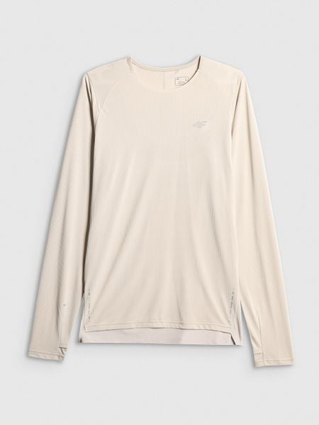 4F Longsleeve do biegania szybkoschnący męski - szary L. Szare koszulki sportowe męskie 4f, l, bez wzorów, z materiału, bez kołnierzyka. Za 149.99 zł.