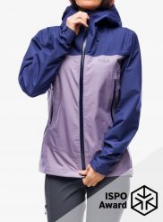 Kurtka z membraną w góry damska Rab Arc Eco Jacket - patriot blue/purple sage. Fioletowe kurtki damskie RAB, bez wzorów, bez kaptura. Za 1,070.60 zł.