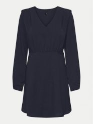 ONLY Sukienka codzienna Nova 15331918 Granatowy Regular Fit. Niebieskie sukienki damskie Only, na co dzień, xs, bez wzorów, z wiskozy, bez kołnierzyka, bez ramiączek, proste. Za 79.99 zł.