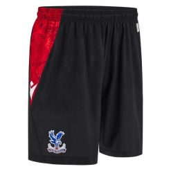 Spodenki trzeciego kompletu Crystal Palace 2024/25. Czarne szorty męskie Macron, l, bez wzorów. Za 152.00 zł.