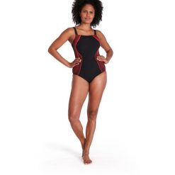 Strój kąpielowy damski Speedo Shaping Crystalux. Czarne kostiumy jednoczęściowe damskie Speedo, xs, bez wzorów, z lycry, eleganckie, do pływania. Za 291.98 zł.