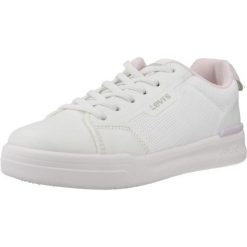 Buty LEVI'S DUTTON Biały. Białe obuwie sportowe damskie Levi's, bez wzorów, z syntetyku, na fitness i siłownię. Za 176.99 zł.