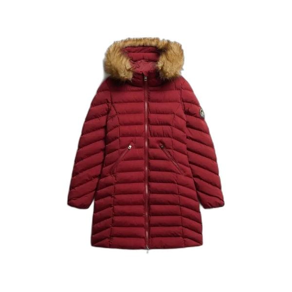 Parka dla kobiet Superdry Fuji. Czerwone parki damskie Superdry., xs, bez wzorów, z puchu, bez kaptura. Za 545.20 zł.