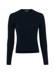 Franco Callegari Sweter z dzianiny Kobiety Bawełna niebieski, XXL. Niebieskie swetry damskie Franco Callegari, xxl, bez wzorów, z bawełny, klasyczne, bez kołnierzyka, bez ramiączek, bez kaptura. Za 249.95 zł.