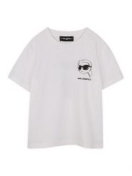 Karl Lagerfeld Kids T-Shirt Z31103 D Biały Regular Fit. Białe t-shirty dla chłopców Karl Lagerfeld Kids, bez wzorów, z bawełny, bez ramiączek. Za 249.99 zł.