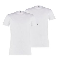 Koszulka męska Puma Basic 2p Crew Tee. Białe koszulki sportowe męskie Puma, m, bez wzorów, bez kołnierzyka, bez ramiączek, do biegania. Za 83.00 zł.