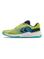 Buty halowe Hummel Topflight Pro. Niebieskie obuwie sportowe damskie Hummel, bez wzorów, z gumy, do piłki ręcznej. Za 548.50 zł.