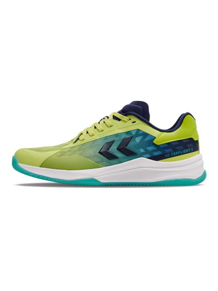 Buty halowe Hummel Topflight Pro. Niebieskie obuwie sportowe damskie Hummel, bez wzorów, z gumy, do piłki ręcznej. Za 548.50 zł.