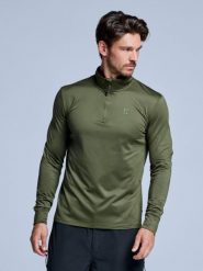 Bluza narciarska - Męska - Arctic 2.0 - Olive Green. Zielone bluzy męskie POEDERBAAS, m, bez wzorów, z elastanu, bez kaptura. Za 177.72 zł.