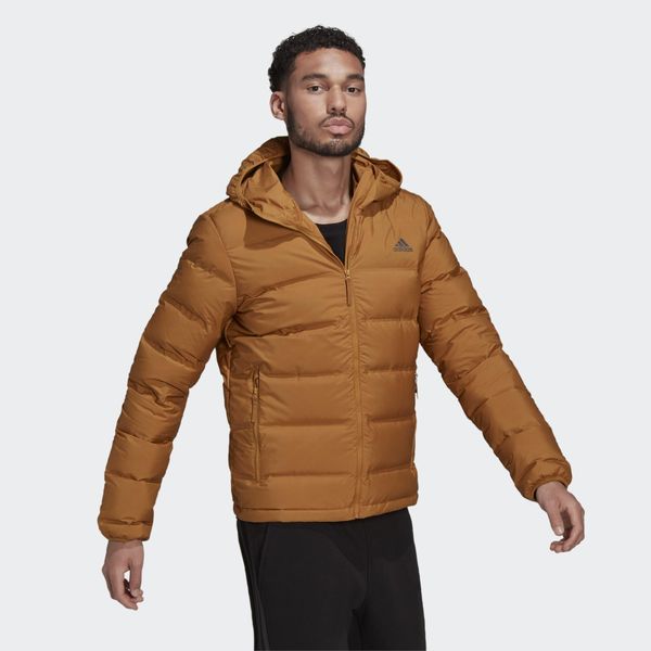Kurtka puchowa adidas Helionic Ed. Brązowe buty sportowe męskie Adidas, m, bez wzorów, z puchu, trekkingowe. W wyprzedaży za 517.70 zł.
