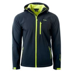 Męska Kurtka Soft Shell Iver. Czarne kurtki męskie ELBRUS, m, bez wzorów, z softshellu, sportowe, bez kaptura. Za 298.99 zł.