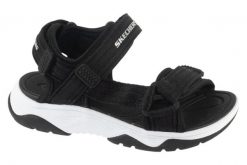 Sandały dziewczęce, Tread Seeker. Czarne sandały dziewczęce Skechers, z materiału, bez zapięcia. Za 159.99 zł.
